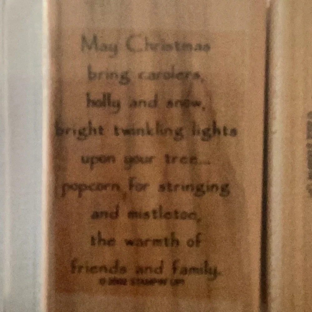 Vintage 2003 Stampin' Up! Wooden Holiday Stamps Set